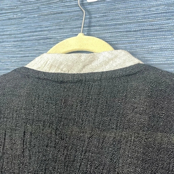 Khangura duster Size XL Cardigan Gray White Linen Cotton - Picture 7 of 7